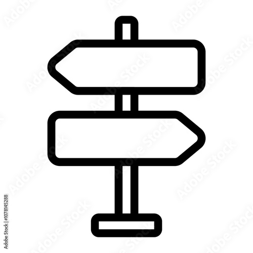 Road Sign Public Facility icon illustration 