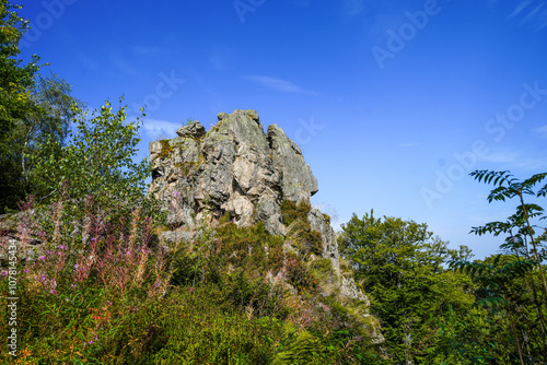 Landscape near Bruchhauser Steine ​​in the Sauerland near Olsberg. Nature at Istenberg on the Rothaargebirge.
 photo