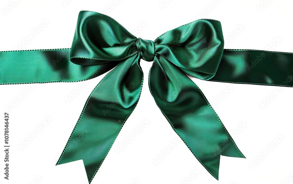 Green silk bow isolated on white background for bow stacking arrangement layout. Organization, display, assembly, pile, set, collection, tier, order, grouping, stack banner. Green silk bow isolated on white background for bow stacking arrangement layout. Organization, display, assembly, pile, set, collection, tier, order, grouping, stack banner.