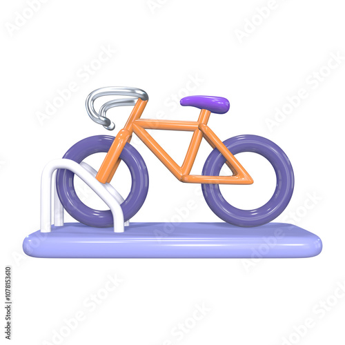 Bicycle Rack 3D Illustration Icon