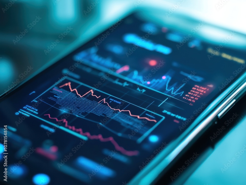Smartphone displaying health and physical activity data with wellness and fitness tracking features Smartphone displaying health and physical activity data with wellness and fitness tracking features