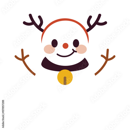 Cute Snowman Vector Illustration - 07