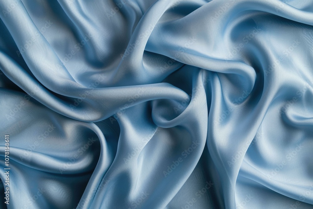 Fototapeta premium Pale blue silk seamless background texture with soft grainy feel.