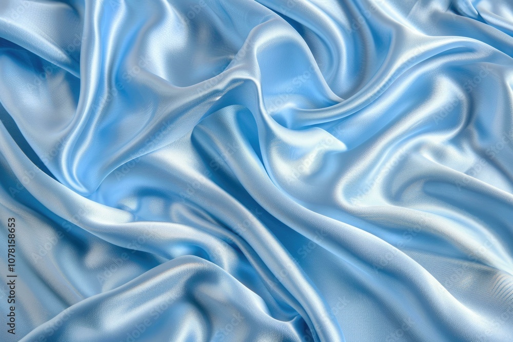 Fototapeta premium Pale blue silk seamless background texture with soft grainy feel.