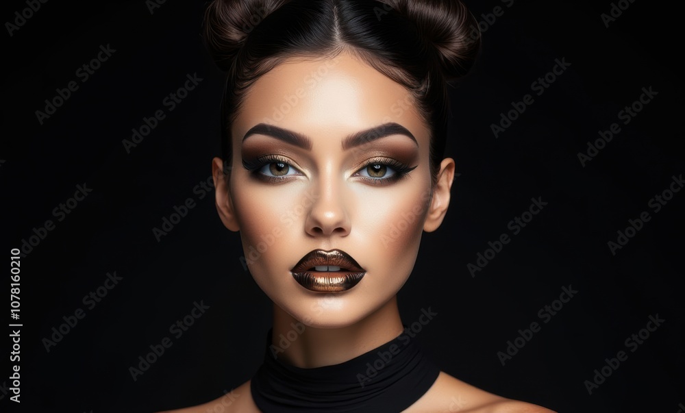 Glamorous young woman with bold makeup Glamorous young woman with bold makeup