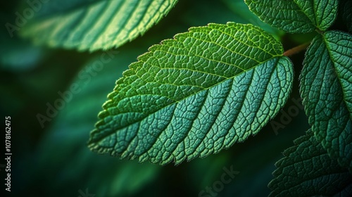 Close-up of a green leaf with