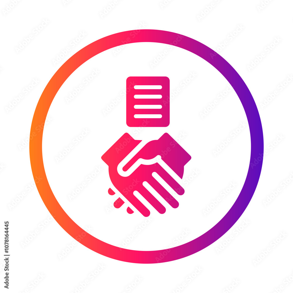 Partnership Agreement Icon – Handshake with Document, Representing Collaboration, Business Contracts, and Mutual Agreements Partnership Agreement Icon – Handshake with Document, Representing Collaboration, Business Contracts, and Mutual Agreements