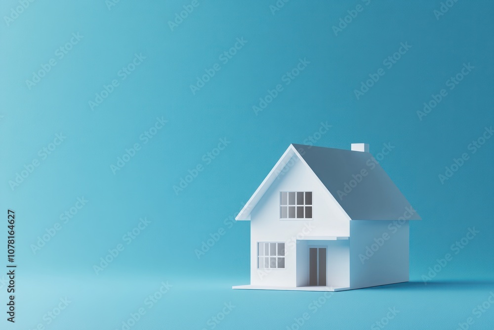 White House Model on Blue Background White House Model on Blue Background