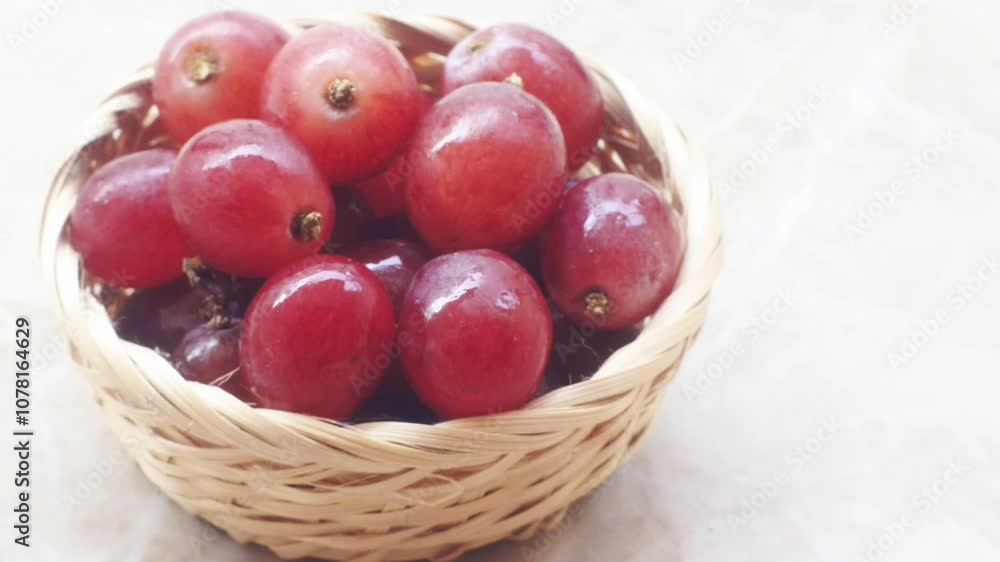 red grapes in a basket red grapes in a basket