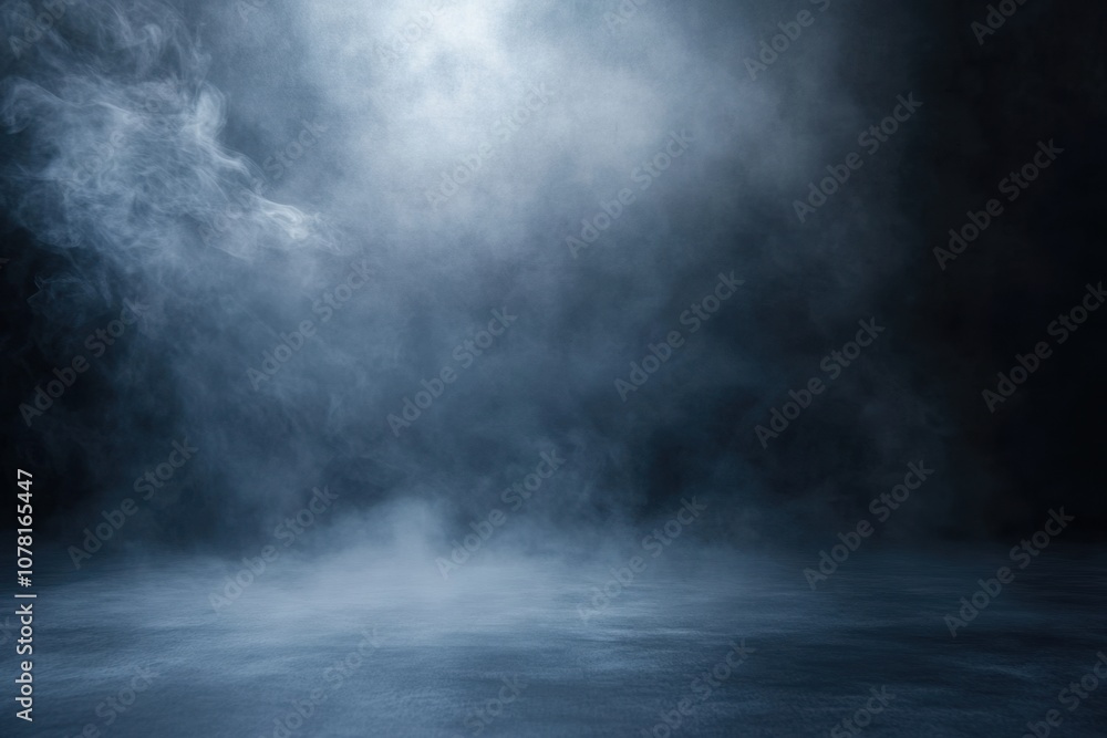 Abstract dark background with smoke and light.