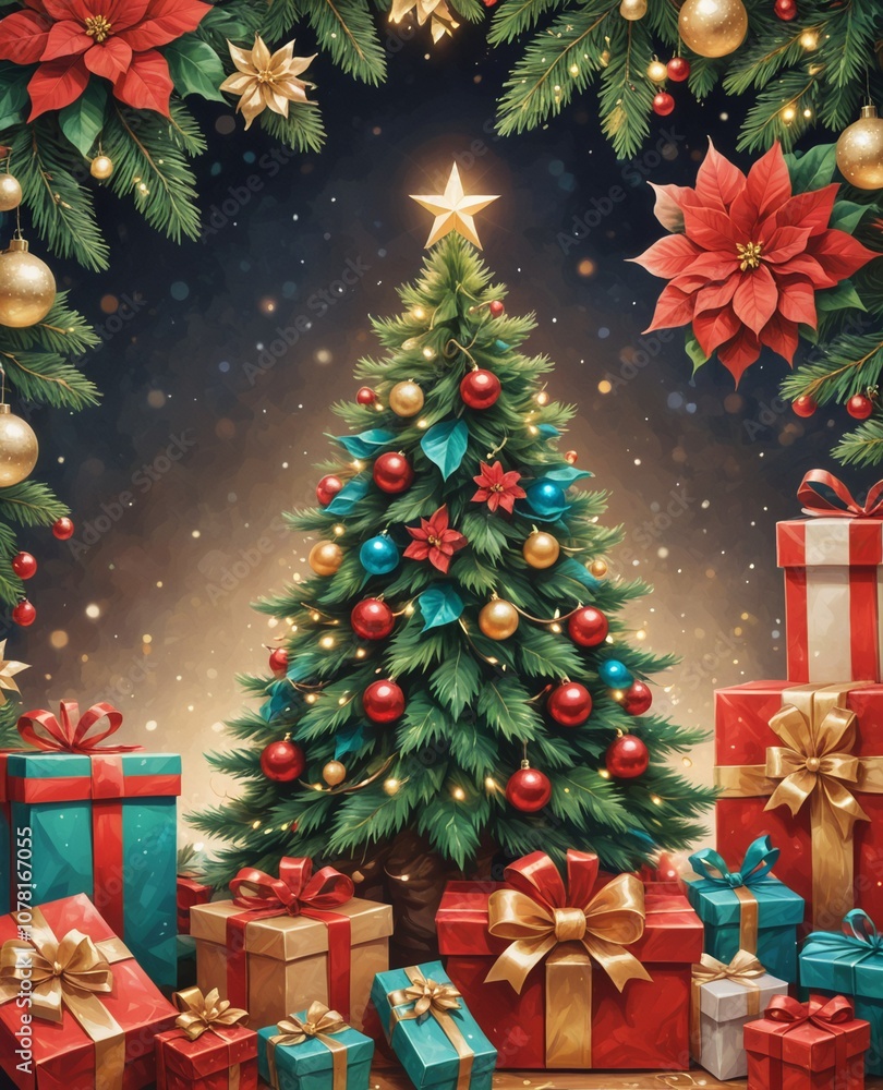 christmas tree and decorations christmas tree and decorations