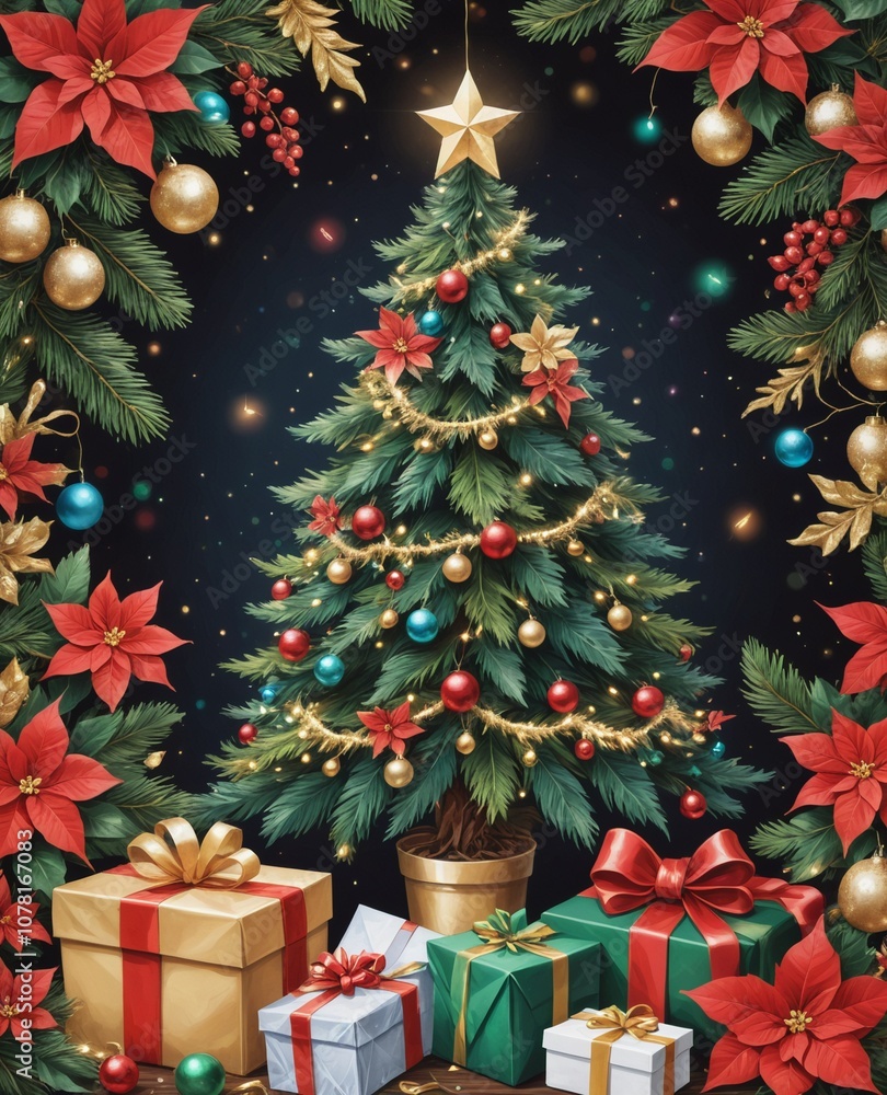 christmas tree and decorations christmas tree and decorations