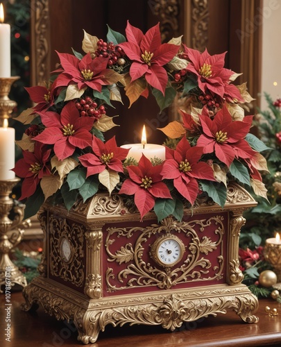 christmas wreath music box 
