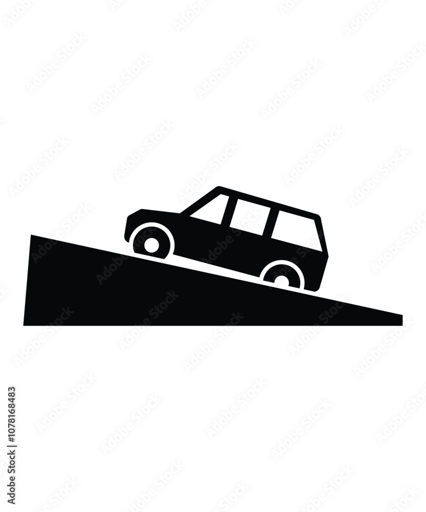 hill road sign icon, vector best flat icon. hill road sign icon, vector best flat icon.