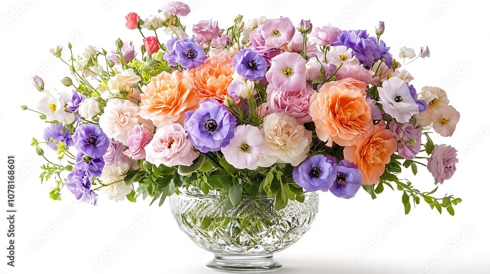A vibrant floral arrangement featuring a mix of colorful flowers in a decorative glass vase. A vibrant floral arrangement featuring a mix of colorful flowers in a decorative glass vase.