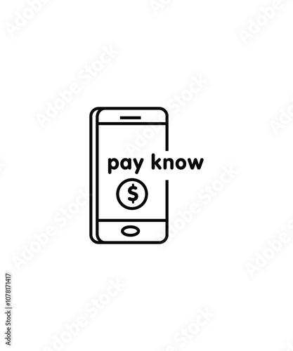 pay know icon, vector best line icon.