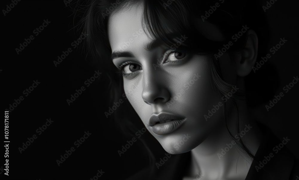 Portrait of a contemplative young woman Portrait of a contemplative young woman