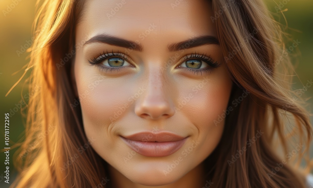 Smiling woman with glowing skin Smiling woman with glowing skin