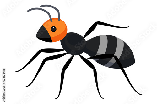 Bullet Ant Color Vector Design.