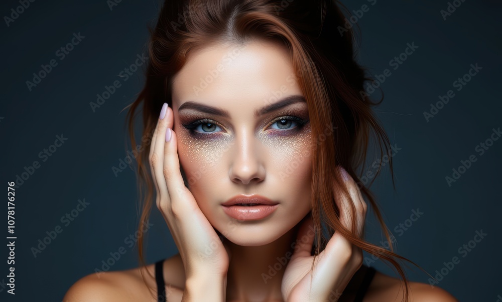 Portrait of a young woman with striking beauty Portrait of a young woman with striking beauty