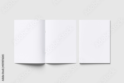 Blank A4 Brochure / Catalog Open and Cover 