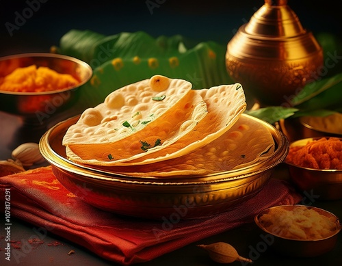 papad, Indian traditional food photo