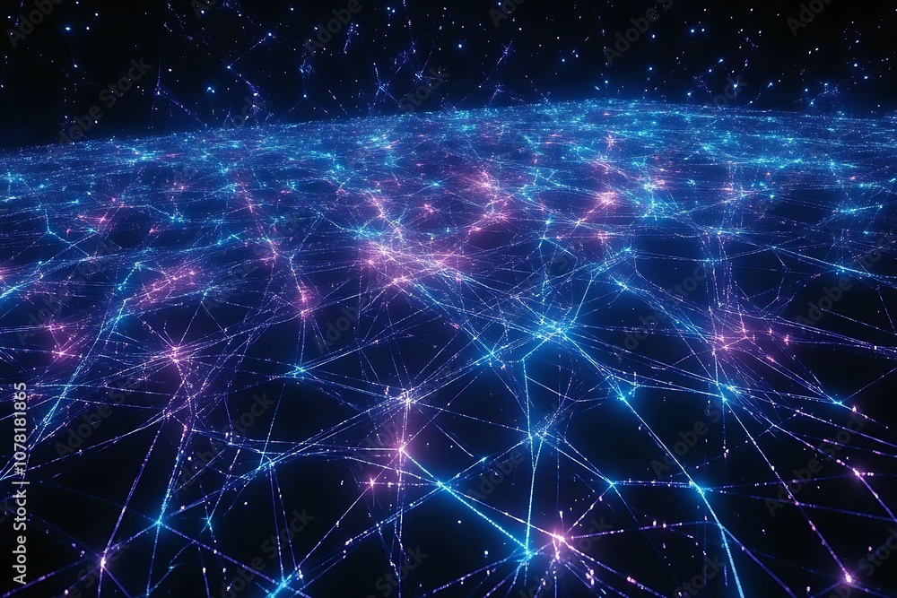 Glowing lines in digital space Glowing lines in digital space