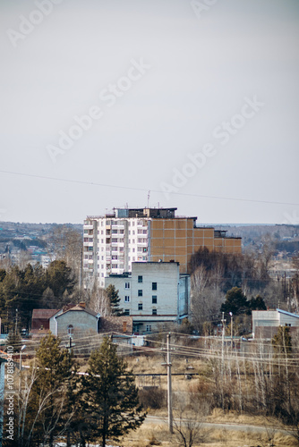 view of a small poor town in the north