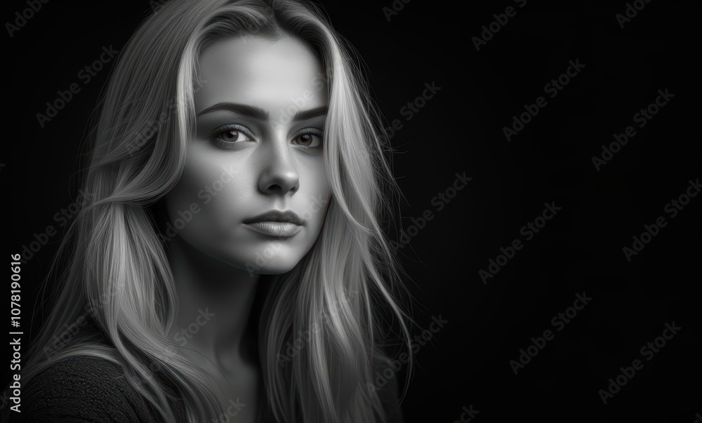 Portrait of a beautiful woman with light hair Portrait of a beautiful woman with light hair
