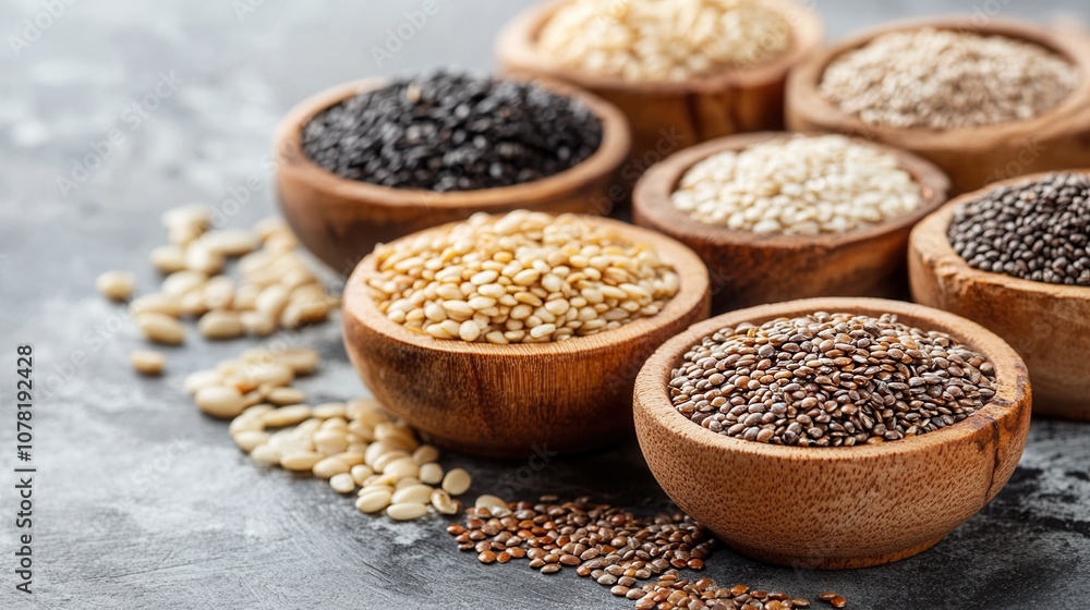 Healthy Seeds Chia Sesame Flax Superfoods Nutrition Bowls Healthy Seeds Chia Sesame Flax Superfoods Nutrition Bowls