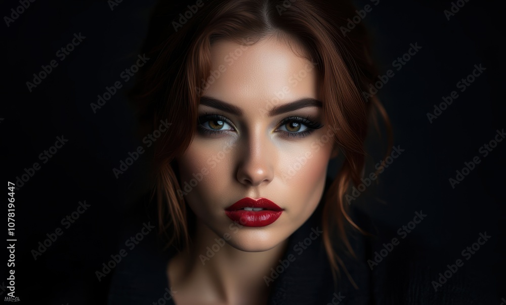 Elegant woman with striking makeup Elegant woman with striking makeup