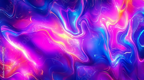 Wallpaper Mural High-tech abstract digital texture with glowing particles Torontodigital.ca