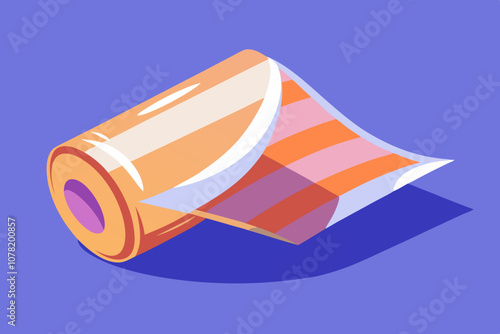 Plastic Wrap vector art illustration 