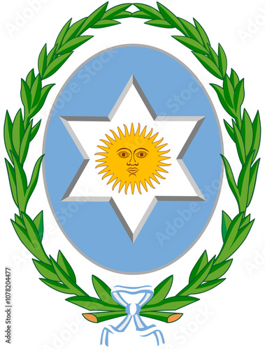 Coat of arms of Salta Province, Argentina. vector illustration