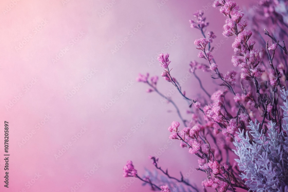 Pink and purple flowers with a blurred background. Pink and purple flowers with a blurred background.