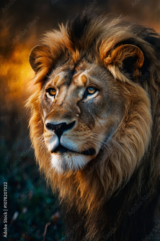 portrait of a lion portrait of a lion