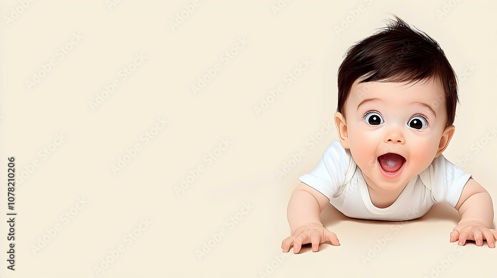 Cartoon infant exploring a gentle pastel landscape, showcasing playful innocence and vibrant colors in a whimsical setting. Cartoon infant exploring a gentle pastel landscape, showcasing playful innocence and vibrant colors in a whimsical setting.