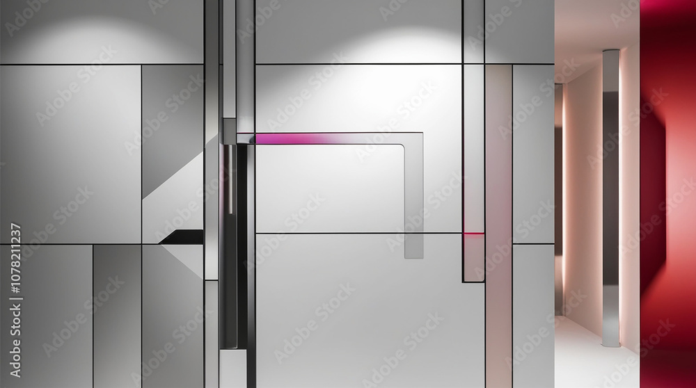 elevator with red door elevator with red door