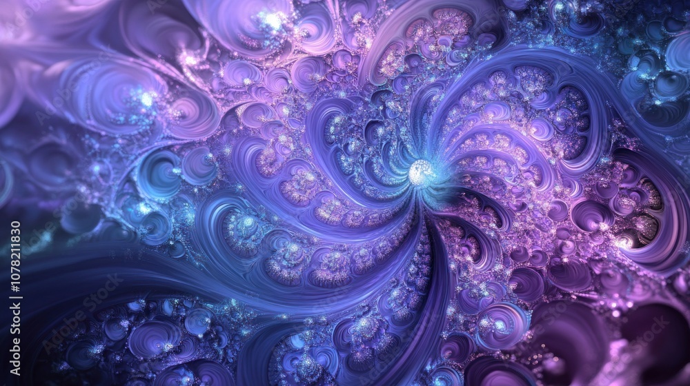 A vibrant abstract fractal design in purple and blue tones, showcasing intricate patterns. A vibrant abstract fractal design in purple and blue tones, showcasing intricate patterns.