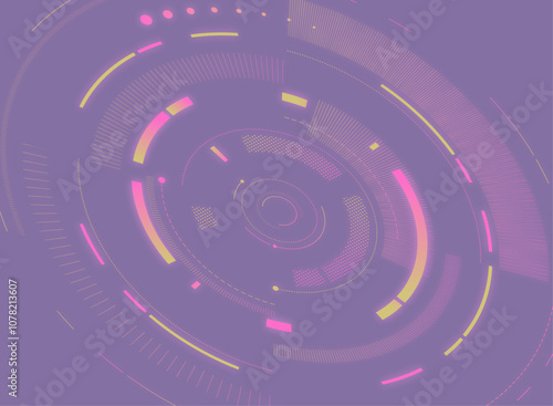 未来的な円形のデジタルデザイン背景