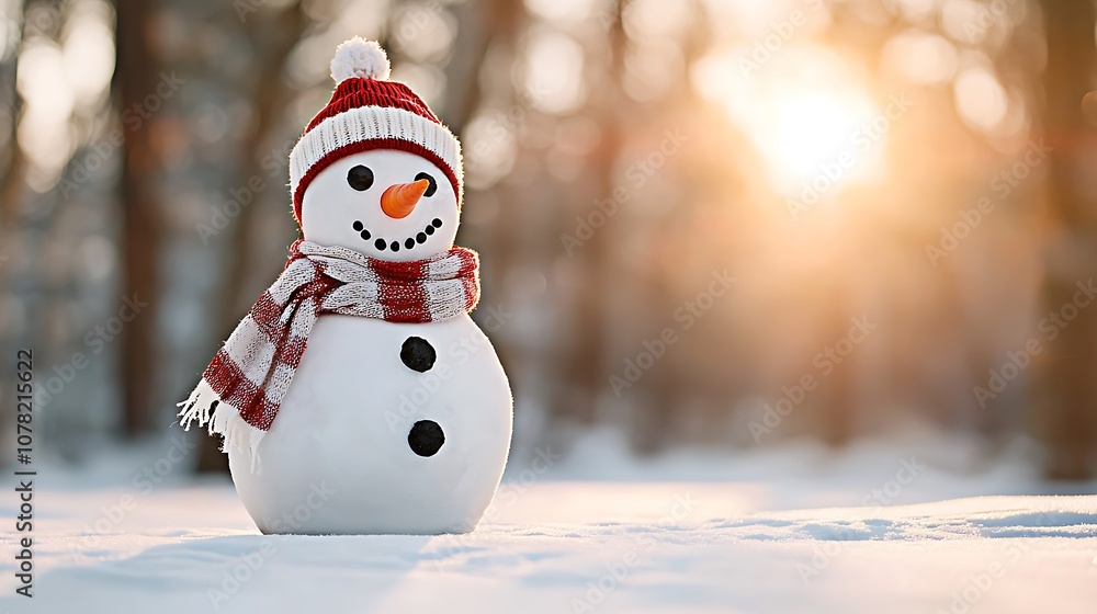 Obraz premium Create festive winter memories by building a charming snowman for the holidays