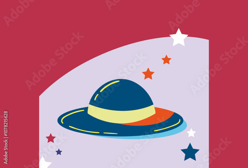 Hat Concept Illustration Stylish and Beautiful