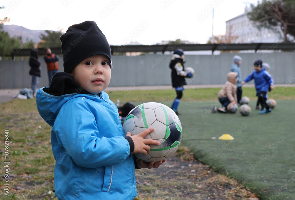little boy with ball