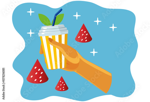 Soda Concept Illustration Stylish and Beautiful