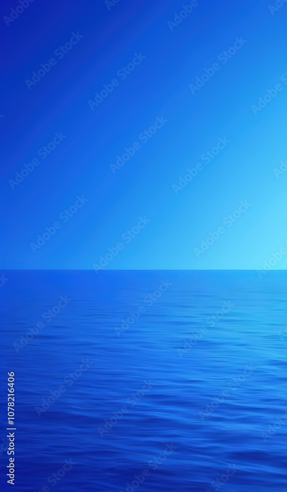 Fototapeta premium a blue ocean with a clear sky