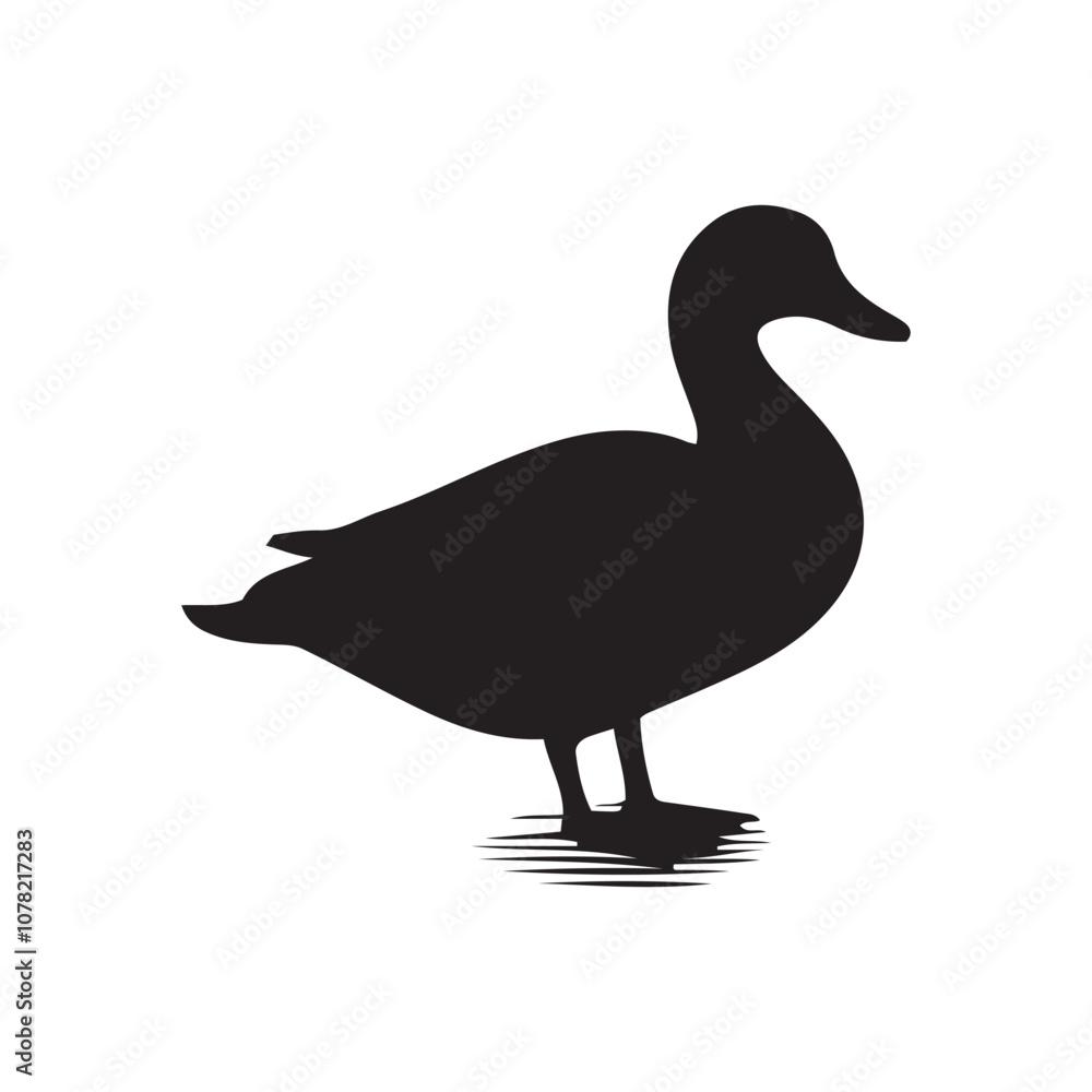 Duck icon. Duck black silhouette isolated on white background. Vector illustration, Domestic and wild ducks. Duck icon. Duck black silhouette isolated on white background. Vector illustration, Domestic and wild ducks.
