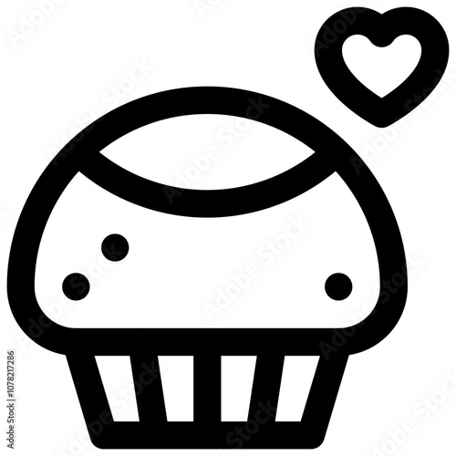 Bake sale. Editable stroke vector icon.