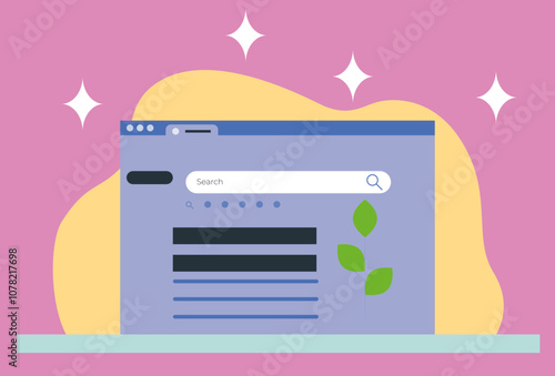 Organic Content Concept Illustration Stylish and Beautiful