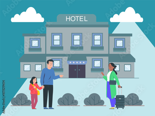 AccommodationConcept Illustration Stylish and Beautiful