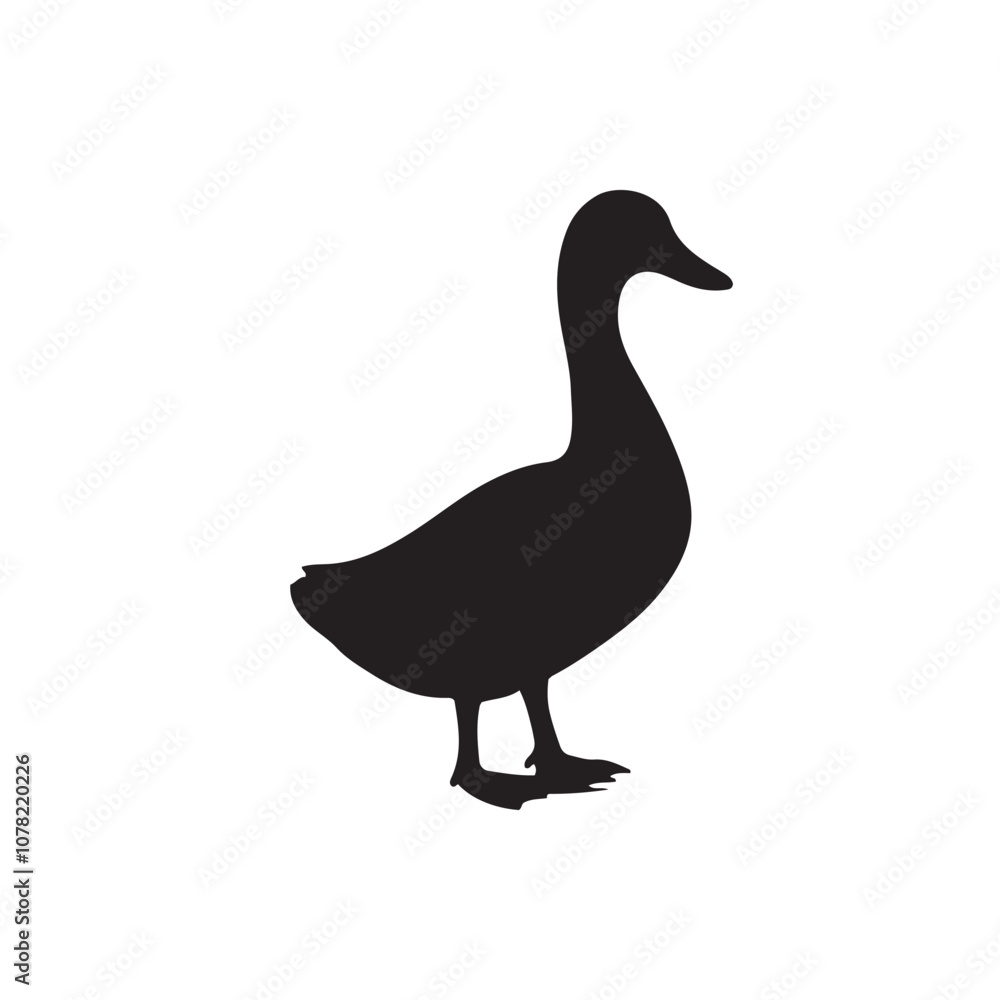 Duck icon. Duck black silhouette isolated on white background. Vector illustration, Domestic and wild ducks. Duck icon. Duck black silhouette isolated on white background. Vector illustration, Domestic and wild ducks.